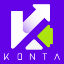 logo Konta sur fond violet