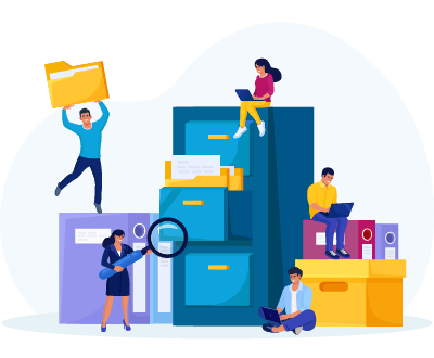 illustration de la dématérialisation des documents